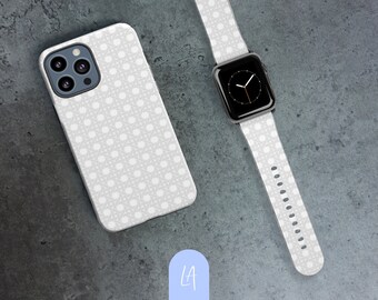 Apple Watch-armband i rottingvävt mönster | 38 mm 40 mm 41 mm 44 mm | Veganskt läderarmband | Mönster av rottingväv | Dam | Herr | Unisex