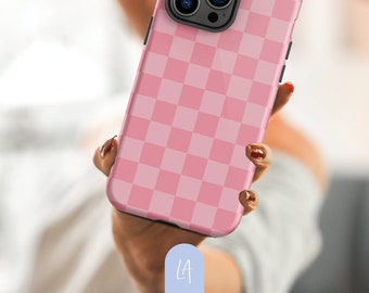 Checkerboard Pattern iPhone Case Protective Geometric Modern