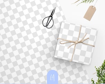 Checkered wrapping paper roll | Checker pattern | Great for Christmas and Birthdays and much more!