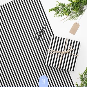 Striped wrapping paper roll | vertical stripe pattern | Great for Christmas and Birthdays and much more!