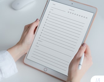 Today planner | Digital planner | Digital planner iPad | digital planner undated | digital planner pdf | digital planner printable | minimal