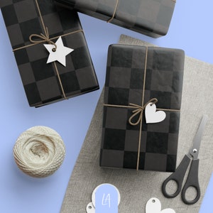 Rotolo di carta da regalo a scacchi / Motivo a scacchi / Ideale per Natale, compleanni e molto altro!