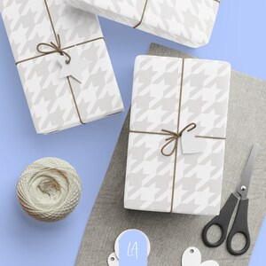 Rotolo di carta da regalo / Motivo a stampa pied de poule / Ideale per Natale, compleanni e molto altro!