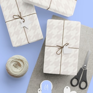 Rotolo di carta da regalo / Motivo a stampa pied de poule / Ideale per Natale, compleanni e molto altro!