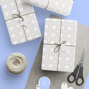 Rotolo di carta da regalo in rattan / Motivo vimini / Ideale per Natale, compleanni e molto altro!
