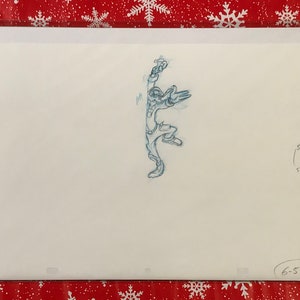 Vintage Animation Production Drawing - &quot; Goofy “ Vintage 1980’s Pencil Production Drawing