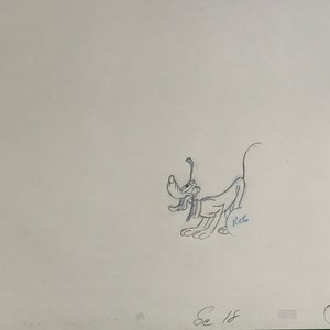 Vintage Animation Produktionszeichnung - Pluto - Vintage Produktionszeichnung - 1980er Jahre