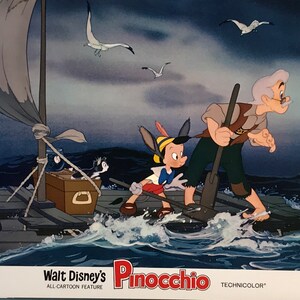 Vintage “ Pinocchio“  Original Vintage Theatrical Lobby Card