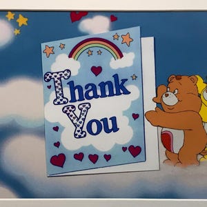 CARE BEARS Animation Production Cel Setup - Matted - Original - One Of A Kind - 1980&#39;s