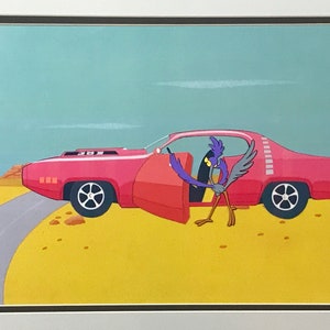Animation Production Cel - The Roadrunner - Vintage 1960’s Production Cel + Drawing