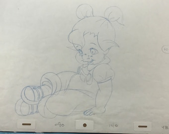 Animation Production Drawing - Don Bluth's “ A Troll In Central Park “ - 1990's Disney Collectible, Disney Animation