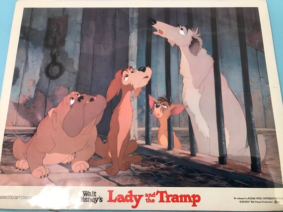 Vintage Lady and the Tramp Original Vintage Theatrical Lobby Card 