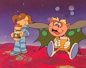 Vintage Commercial Production 2 Cel Setup - Tang Breakfast Drink - With Matching Drawings 1980's
