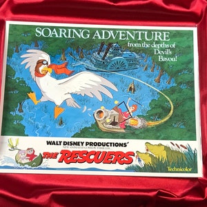 Vintage “ The Rescuers “ Walt Disney Original Vintage “ TITLE “Theatrical Lobby Card