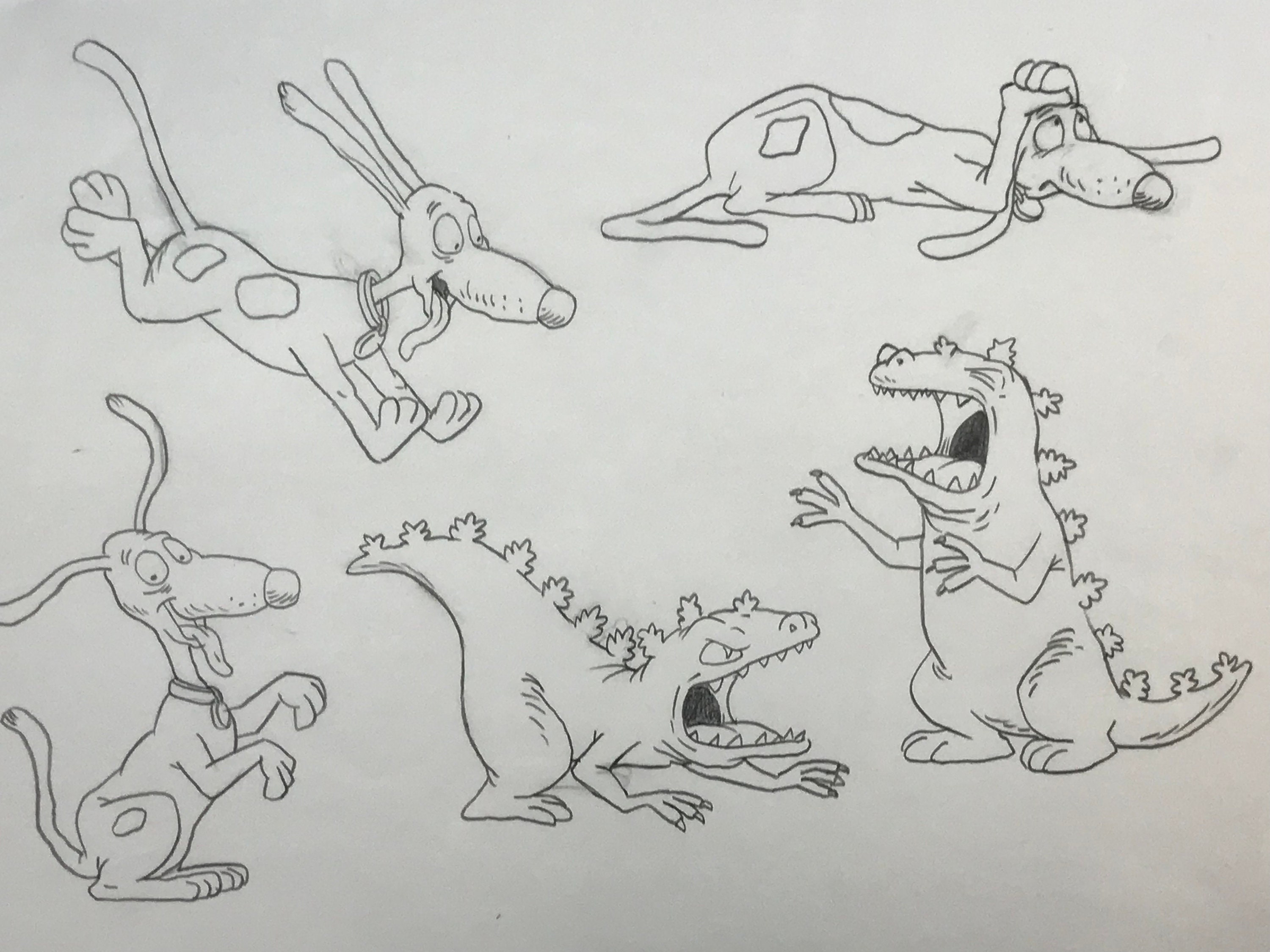 The Rugrats Model Sheets Animation Production Drawing Vintage Pencil Model Sheet Used in Rugrats ...