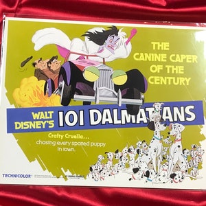 Vintage “ 101 Dalmatians “  Original Vintage “ TITLE “Theatrical Lobby Card