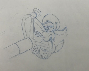 Animation Production Drawing - Don Bluth's “ A Troll In Central Park “ - 1990's Disney Collectible, Disney Animation