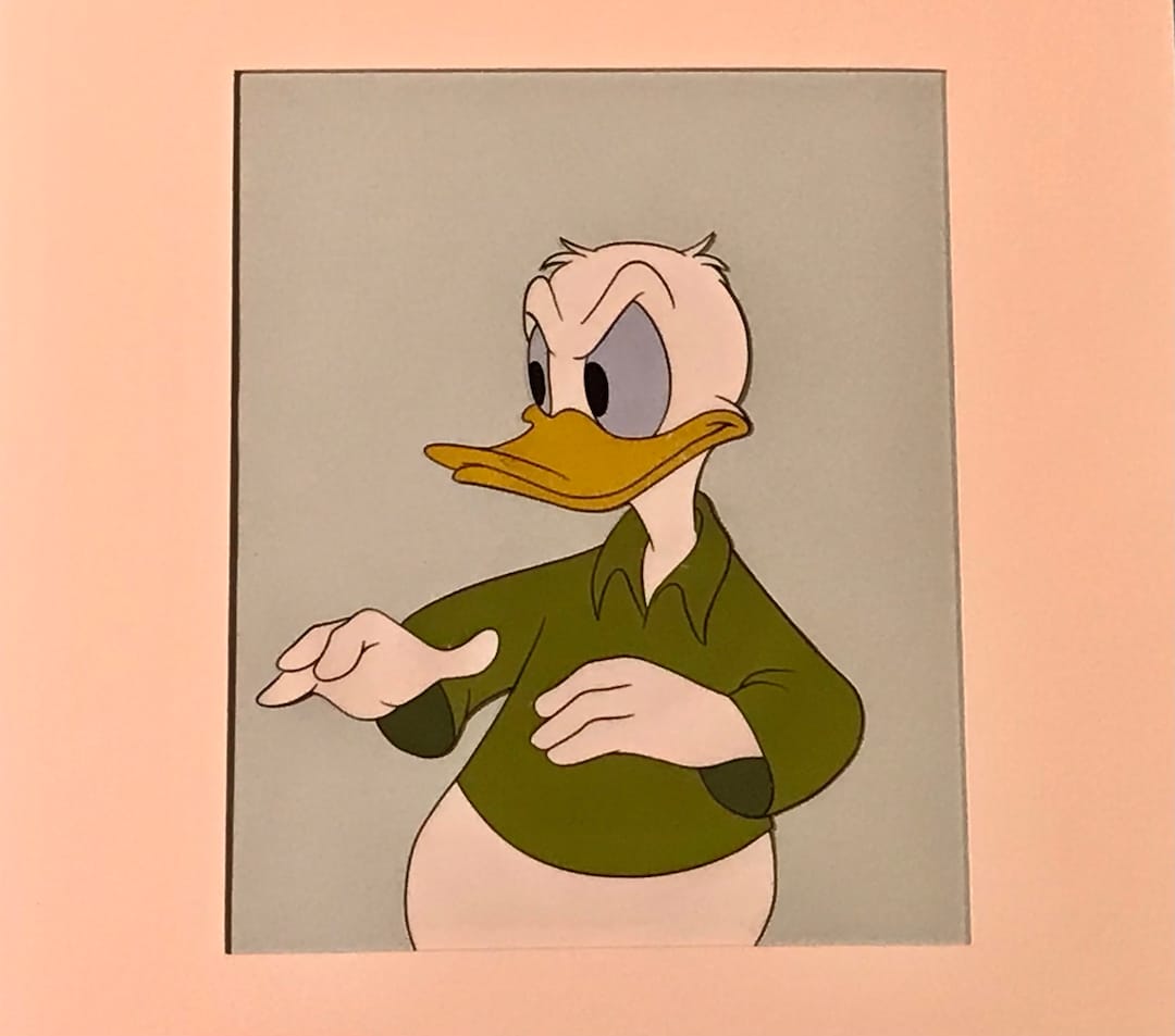 ディズニー セル画「ドナルドダック」額縁2種選択可 展示用