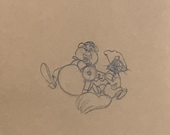 Animation Production Drawing - Don Bluth's “ Rockadoodle “ -1990's Disney Collectible, Disney Animation