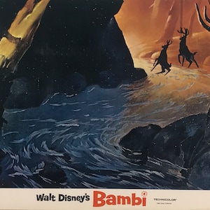 &quot;Vintage &quot;&quot; Bambi &quot; Original Vintage Theatralische Lobby Karte 1970&#39;s.&quot;