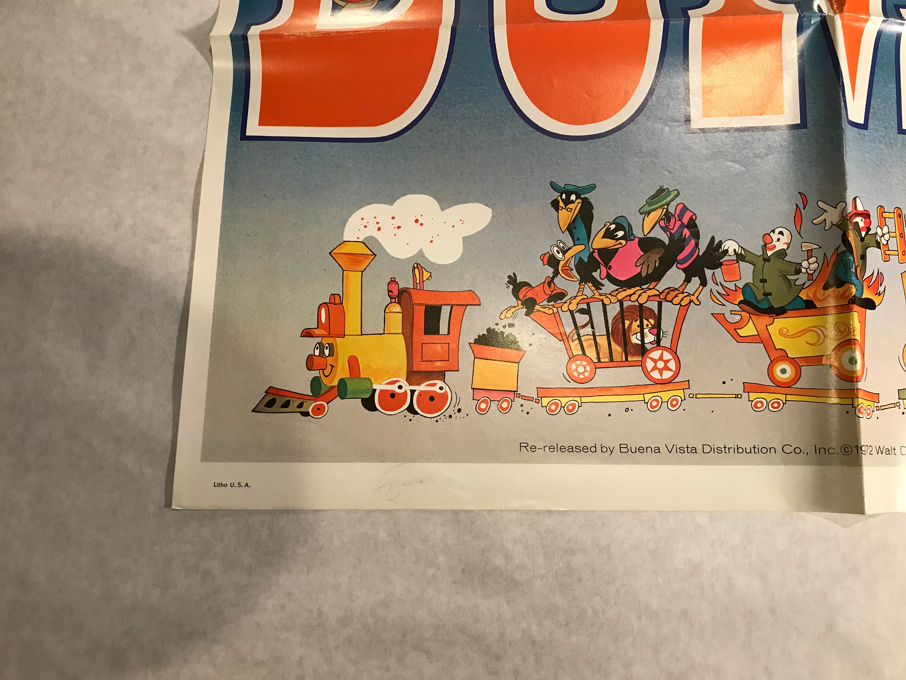 Vintage US One Sheet Original Movie Poster “ Dumbo
