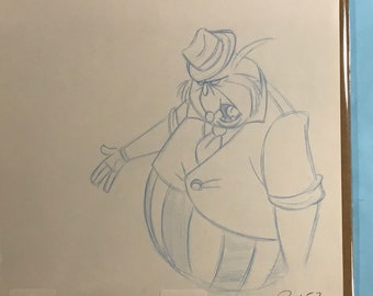 Animation Production Drawing - Don Bluth's “ Rockadoodle “ -1990's Disney Collectible, Disney Animation