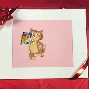 Animation Production Cel from Cat Chow- Vintage 1970s Original Production Art - Walt Disney - Disney Animation - Disney Collectible