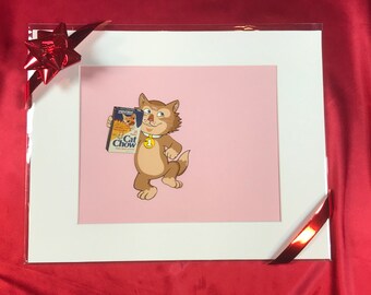 Animation Production Cel from Cat Chow- Vintage 1970s Original Production Art - Walt Disney - Disney Animation - Disney Collectible