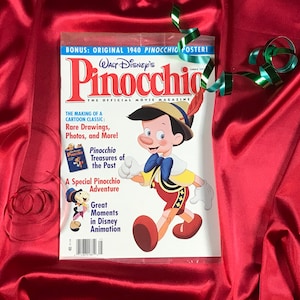 Pinocchio Collectors Magazine Vintage Book On The Art From The Film with Pull Out Poster- Sealed Orig. Envelope