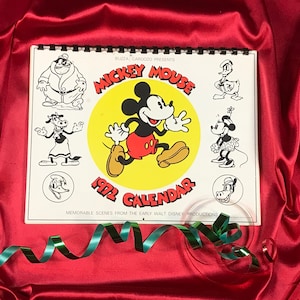 Vintage Animation Art Calendar  1972 Vintage Classic Mickey Cartoon Scenes - Like New Condition Original