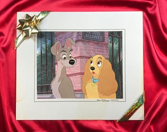 Vintage Walt Disney’s “ Lady and The Tramp “ from the feature as sold in Disneyland in the 1950’s - Classics sticker on back