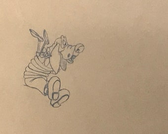 Animation Production Drawing - Don Bluth's “ Rockadoodle “ -1990's Disney Collectible, Disney Animation