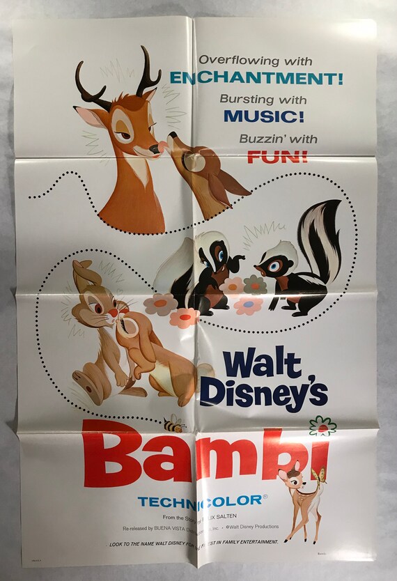 ヴィンテージ映画 US ワンシート オリジナル映画ポスター「バンビ
