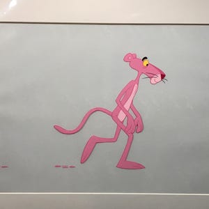 Pink Panther Animation Production Cel Setup - Painted B.G. 1960’s