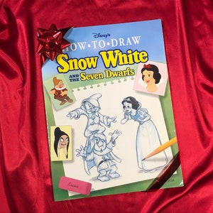 Walt Disney’s How To Draw Snow White and The Seven Dwarfs Book - Large Walter Foster Vintage Drawing Book