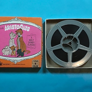 Vintage Walt Disney 8mm color silent film from The Aristocats titled “ The Aristocats “ - large 200 ft. Reel in Orig. Box