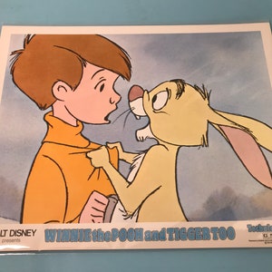 Vintage Winnie The Pooh und Tigger Tom Original Version Vintage Theatrical Lobby Card - 1974 Mint Cond.