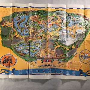 Vintage Disneyland Map - Vintage 68-72 of Disneyland in Anaheim California