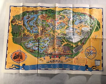 vintage disney map etsy