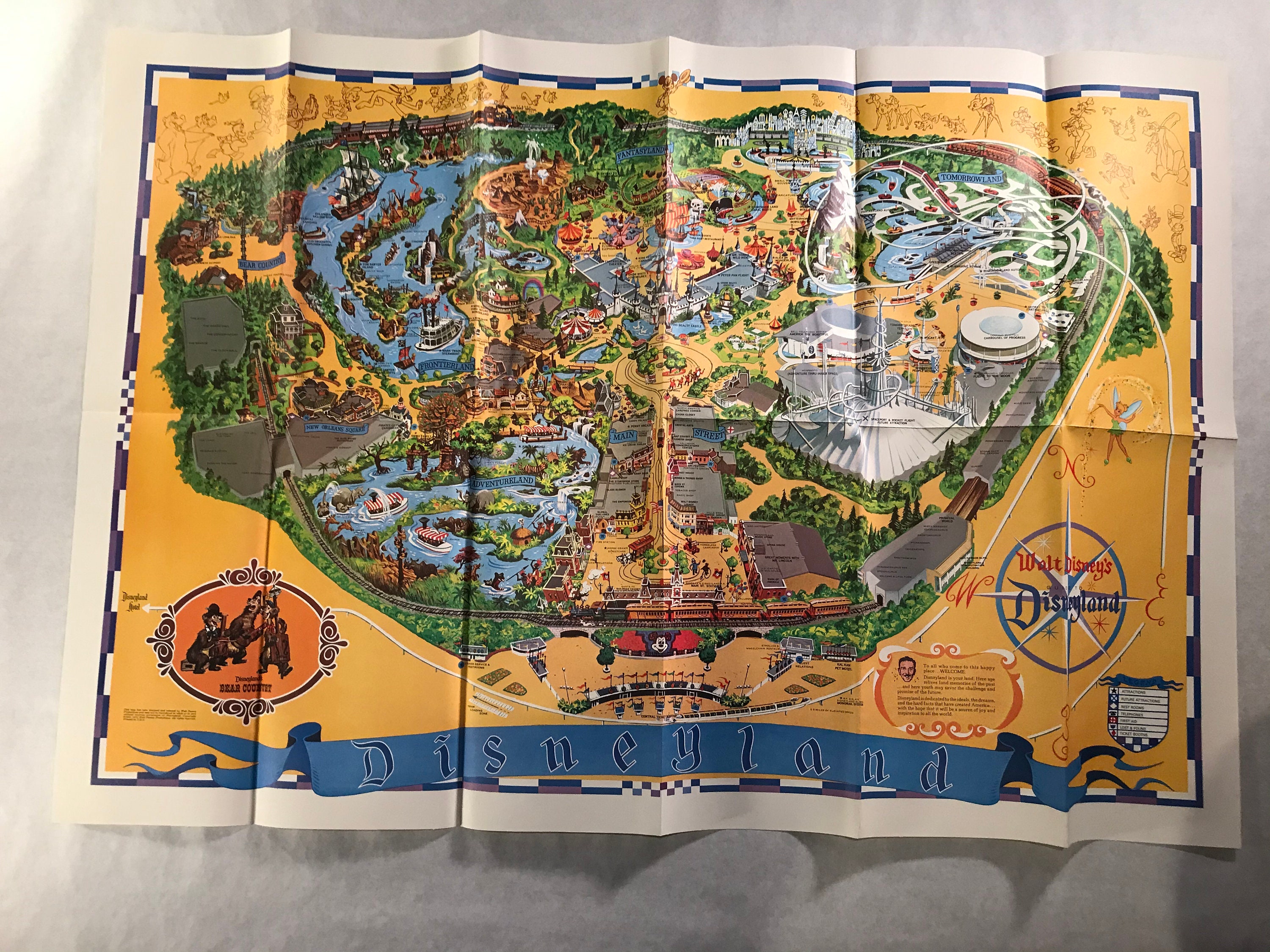 ヴィンテージ ディズニーランド マップ - カリフォルニア州