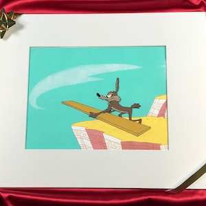 Animation Production Cel of Wile E. Coyote  and Background - 1950’s