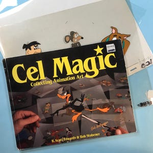 Vintage Animation Book “ Cel Magic “ with Collection of Animation Production Cels