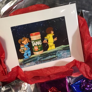 Tang Breakfast Drink Outerspace Animation Produktion 2 Cel Setup - Original - Unikat - 1980er Jahre