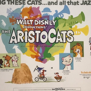 Vintage Aristocats Original Vintage Theatrical Lobby Card - Seltene Titelkarte - 1971
