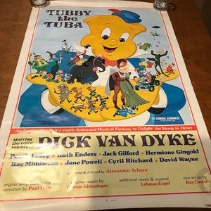 Cartel de película original de una hoja de EE. UU. &quot; Tubby The Tuba &quot; Cartel de lanzamiento original de 1970 en excelentes condiciones