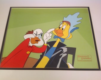Animation Production 2 Cel Setup -Matted - Original - One Of A Kind + Production Background - Disney Animation - Disney Collectible