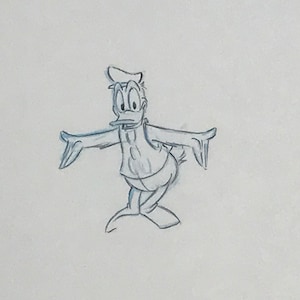 Walt Disney Donald Duck Animation Production Drawing - Disney Collectible - Disney Animation - Vintage Disney
