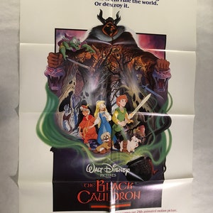 Vintage US One Sheet Original Movie Poster “ The Black Cauldron “  Original Vintage 1985 Release in Excellent Condition