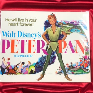 Vintage “ Peter Pan “ Walt Disney Original Vintage “ TITLE “Theatrical Lobby Card