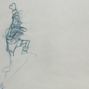 Disney Goofy Animation Production Drawing  - 1980&#39;s Walt Disney - Disney Animation - Disney Collectible